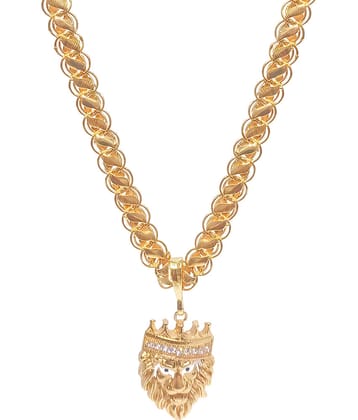 SHANKH-KRIVA - Golden Pendant set ( Pack of 1 )