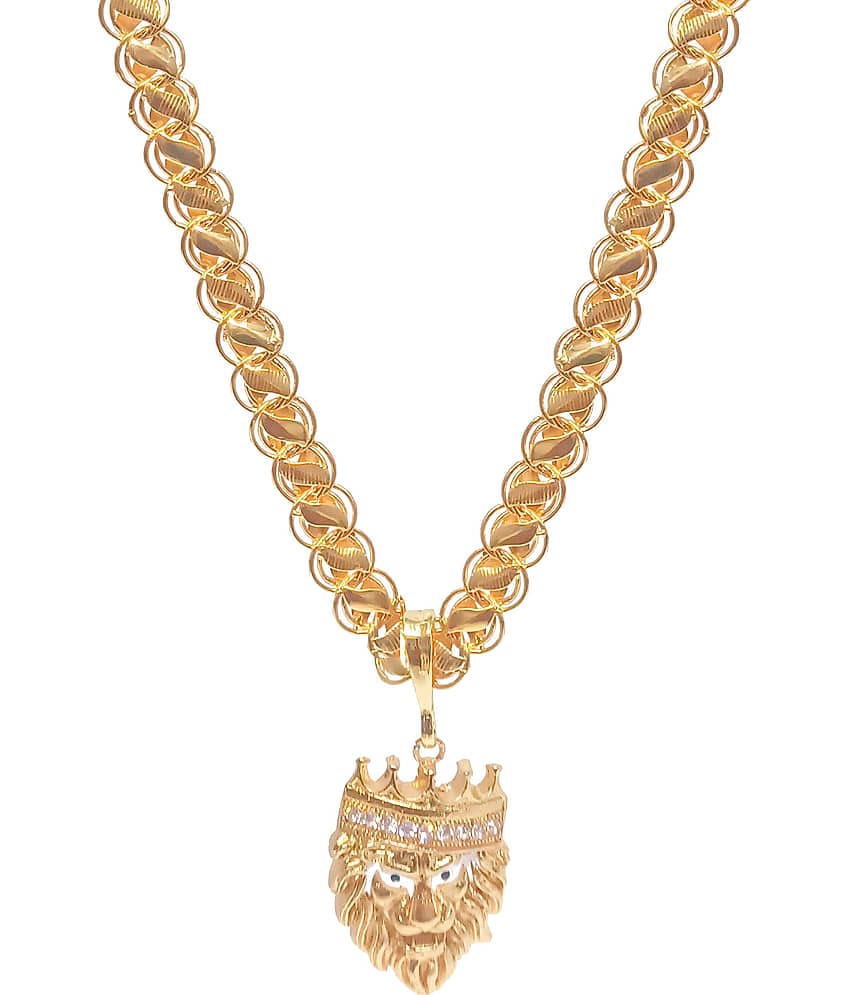 SHANKH-KRIVA - Golden Pendant set ( Pack of 1 )