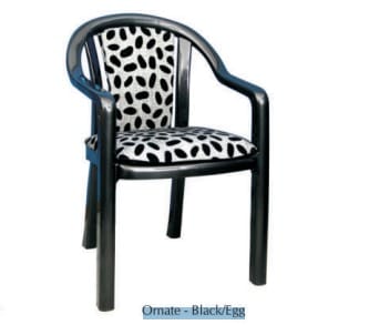 Ornate - Black/Egg chair