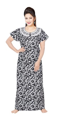 Fabimi Women Cotton Nighty: Comfortable Sleepwear for Curvy Ladies - Soft and Breathable Nightdress Fabimi Women Cotton Nighty: Comfortable Sleepwear for Curvy Ladies - Soft and Breathable Nightdress