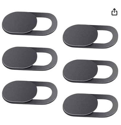 Lapster Laptop Camera Cover Webcam Cover Slider, Ultra Thin Slide Blocker for All Laptop PC Tablet (Pack of 6pcs)