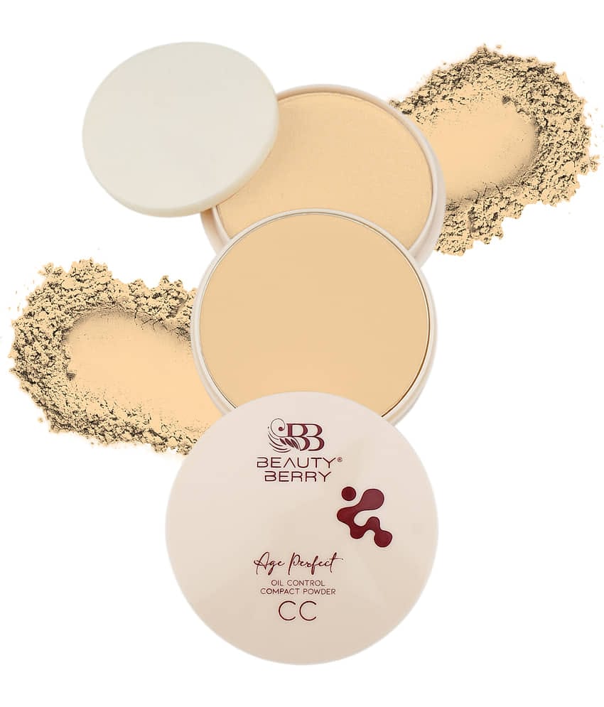 Beauty Berry Age Perfect Oil Control Compact Setting Powder Ivory 20g, Rose Blush (Shade - 02)