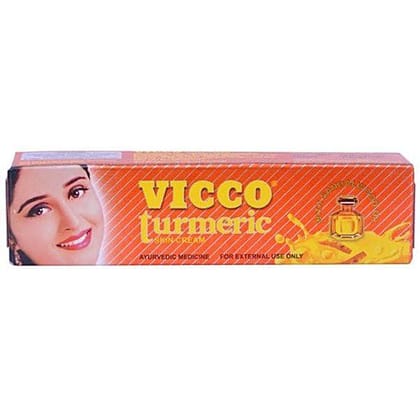 Vicco Turmeric Skin Cream - Ayurvedic Medicine, 15 g Tube