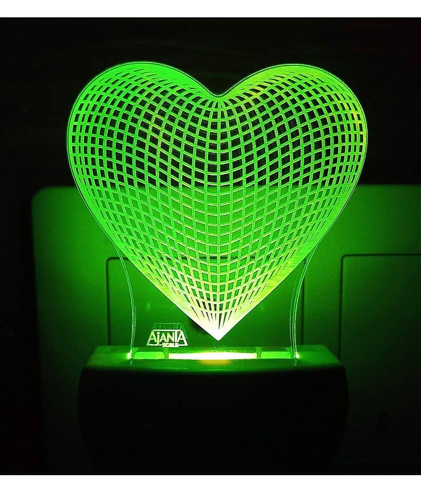 SUPERAJANTA LOVE HART 2089 Night Lamp Multi - Pack of 1