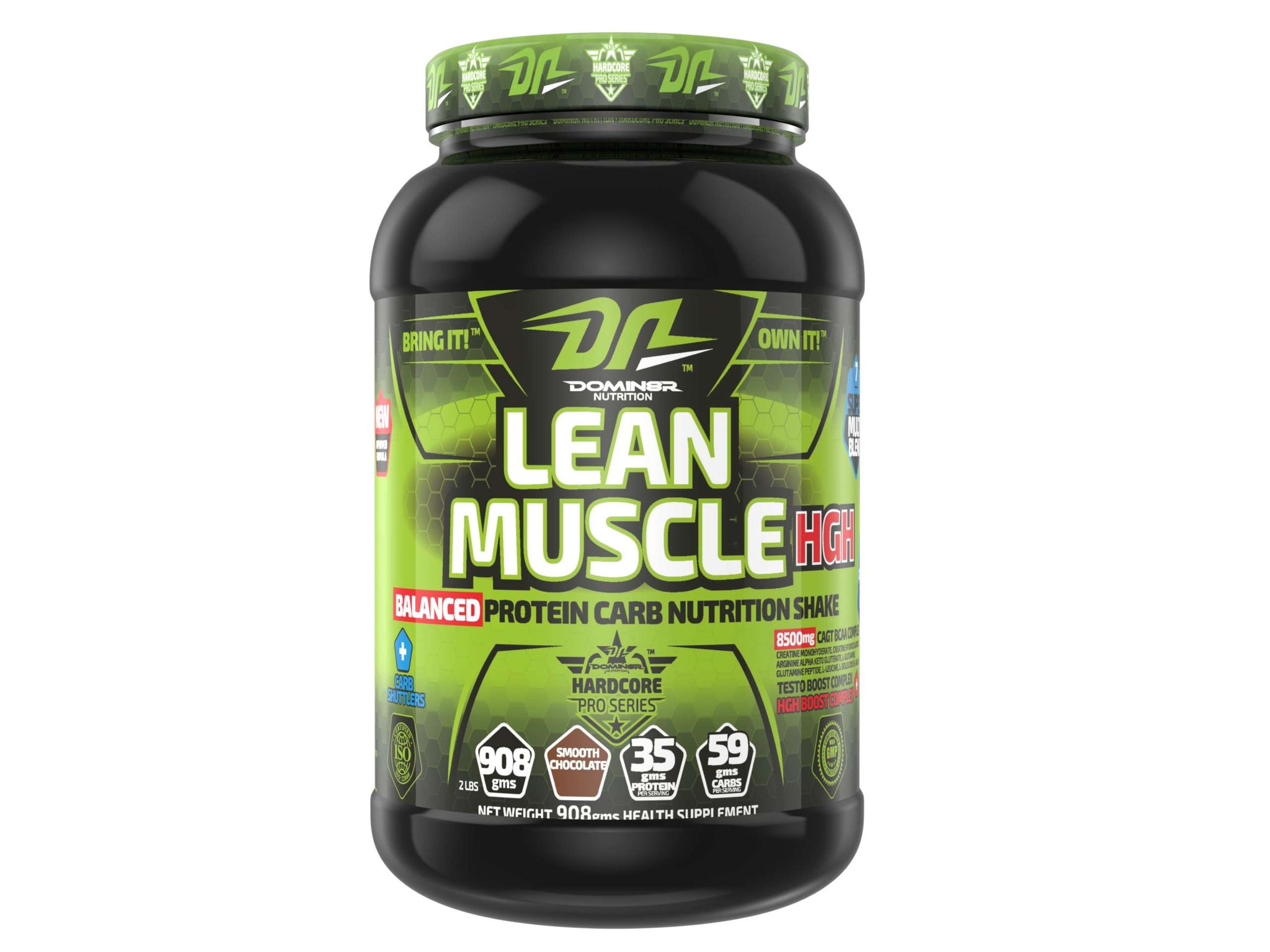 DN Lean Muscle Hgh, 2 Lbs, Chocolate, Balanced Protein Carbs Nutrition Muscle Mass Gainer, 35g Of Protein & 394 Kacl Per Serving With Testo 8500 Mg Cgt Bcaa Complex, Accelerate Post Workout Recovery…