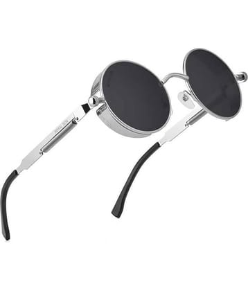 PIRASO Silver Round Sunglasses ( Pack of 1 )