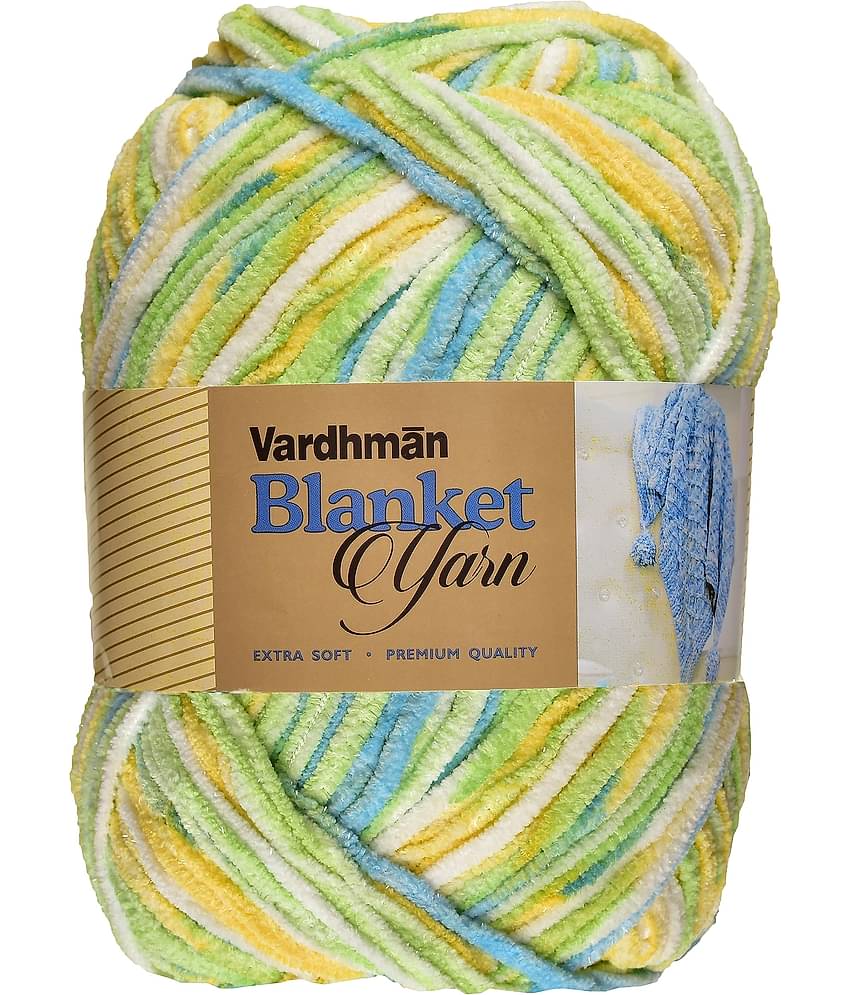 Vardhman Thick Chunky Wool, Blanket Green Daffodil WL 600 gm Best Used with Knitting Needles, Crochet Needles Wool Yarn for Knitting. by Vardhma B CA