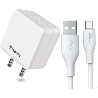 TP TROOPSFast Charger Fusion Charge 15W Mobile Charger USB Ports, Smart Protection System, Fast Charging