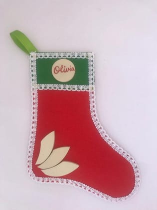The Brown Box-Set of 4 Christmas Stockings/Socks, 21 x 16 cm or 8.5 X 6.5 inch Each, Customised Write Your Name,Christmas Decoration Item,Christmas Ornaments,Christmas Gift Stuffers