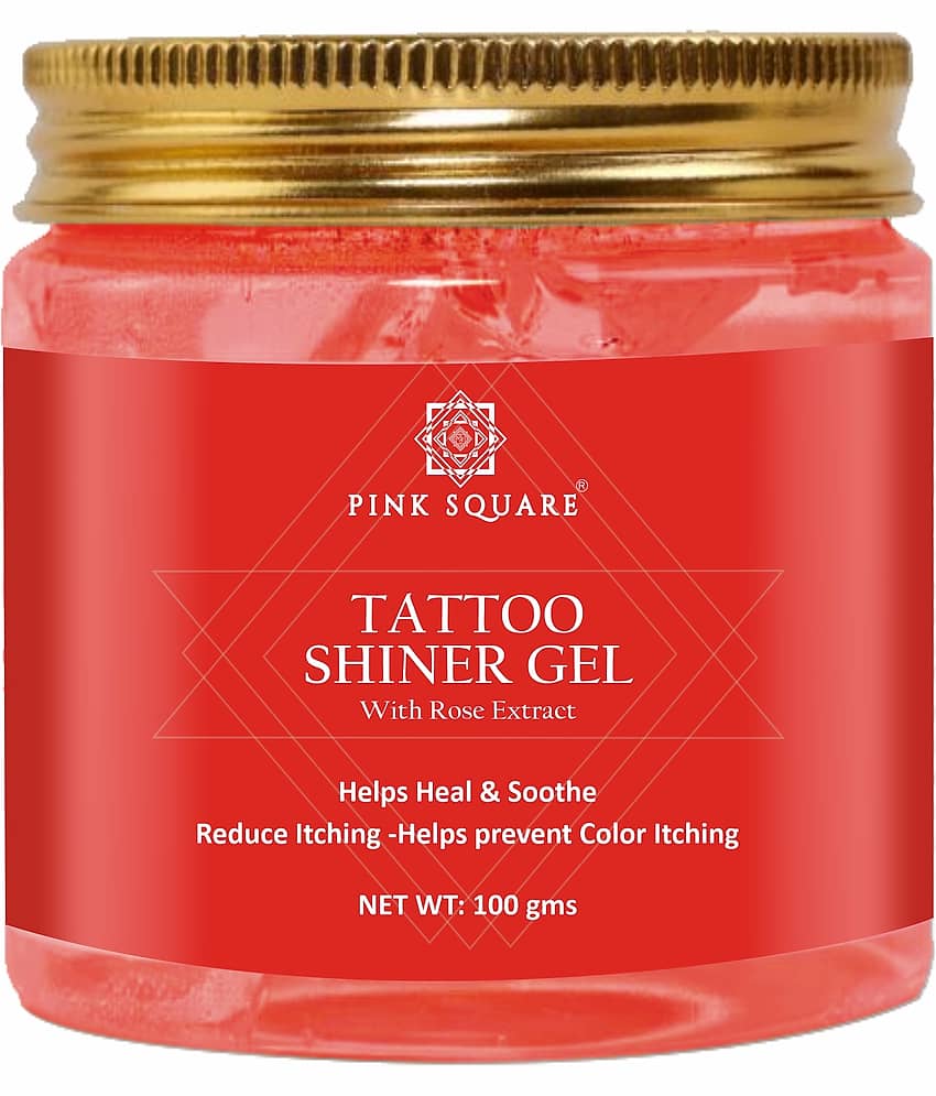 pink square Tattoo Shiner Gel With Rose Extract Permanent Body Tattoo