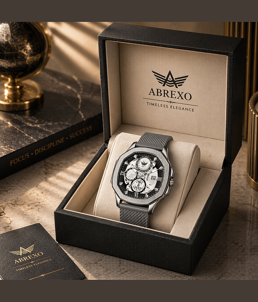 Abrexo Dark Grey Silicon Analog Men's Watch