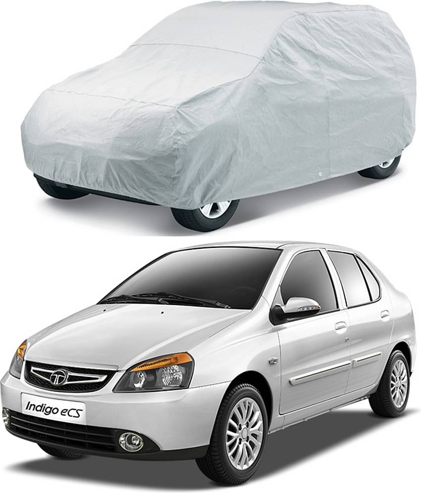 CARNEST Car Body Cover for Tata Indigo eCS [2010-2013] Without Mirror Pocket ( Pack of 1 ) , Silver