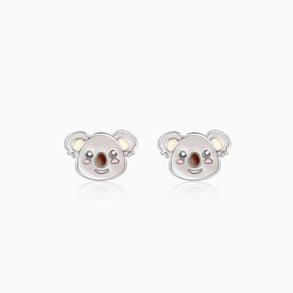 Silver Koala Bear Kids Earrings (4-12 yrs)