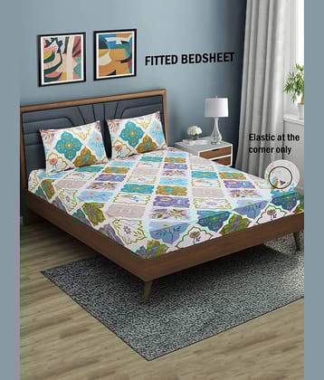 Home Candy Microfibre Floral 1 Bedsheet with 2 Pillow Covers - Multi