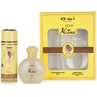 OSSA Gold Naina Gift Set Of EDP Perfume 100ml Body Spray 200ml Special Occasion Combo Set Gift Set For Men Women (1 Items in the set) OSSA Gold Naina Gift Set Of EDP Perfume 100ml Body Spray 200ml Special Occasion Combo Set Gift Set For Men Women (1 Items in the set)