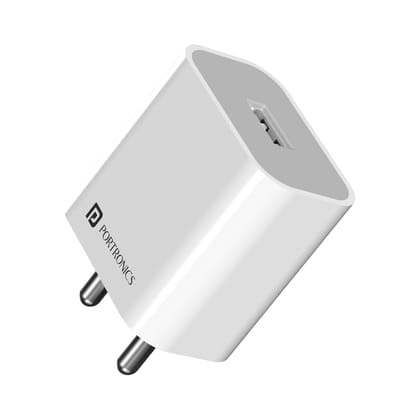 Portronics Adapto 12 2.4A 12W Fast Wall Charger for iPhone 11/Xs/XS Max/XR/X/8/7/6/Plus, iPad Pro/Air 2/Mini 3/Mini 4, Samsung S4/S5, and More(White) Portronics Adapto 12 2.4A 12W Fast Wall Charger for iPhone 11/Xs/XS Max/XR/X/8/7/6/Plus, iPad Pro/Air 2/