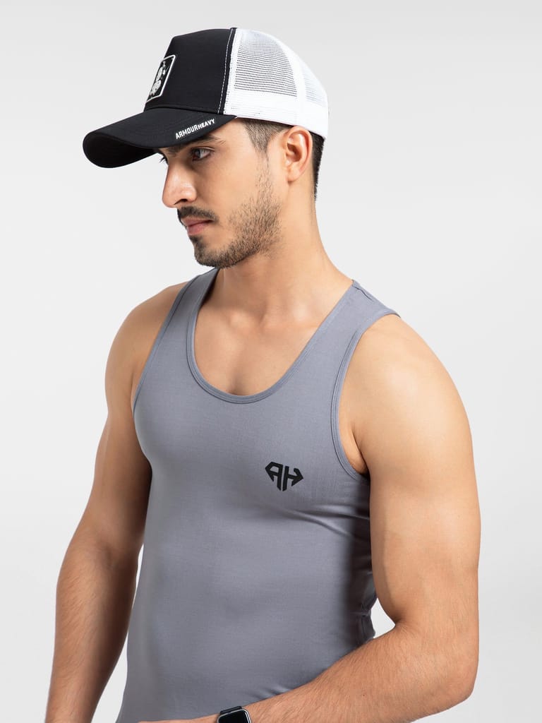 AH Gym Vest Light Grey 4-Way Stretch