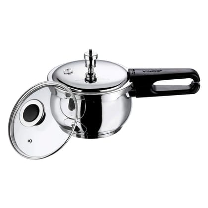 Vinod 18/8 Stainless Steel Splendid Plus Pressure Cooker (Induction Friendly) (Capacity - 1.5ltr) by Mahavir Home Store