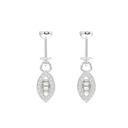 Baguette stone paved Ellipse - screw Helix Hanging