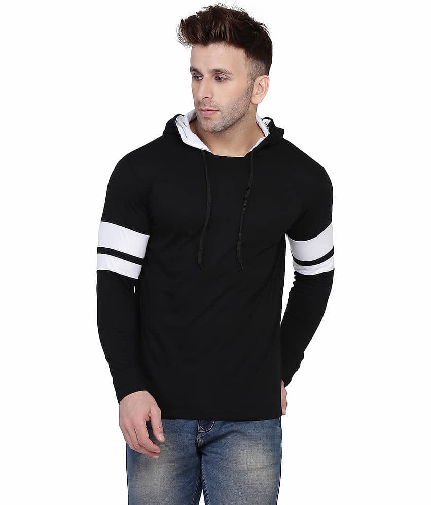 Tfurnish Cotton Blend White Solids T-Shirt