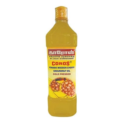 Coros (Wooden Chekku-Cold Pressed) Groundnut Oil 1 Ltr