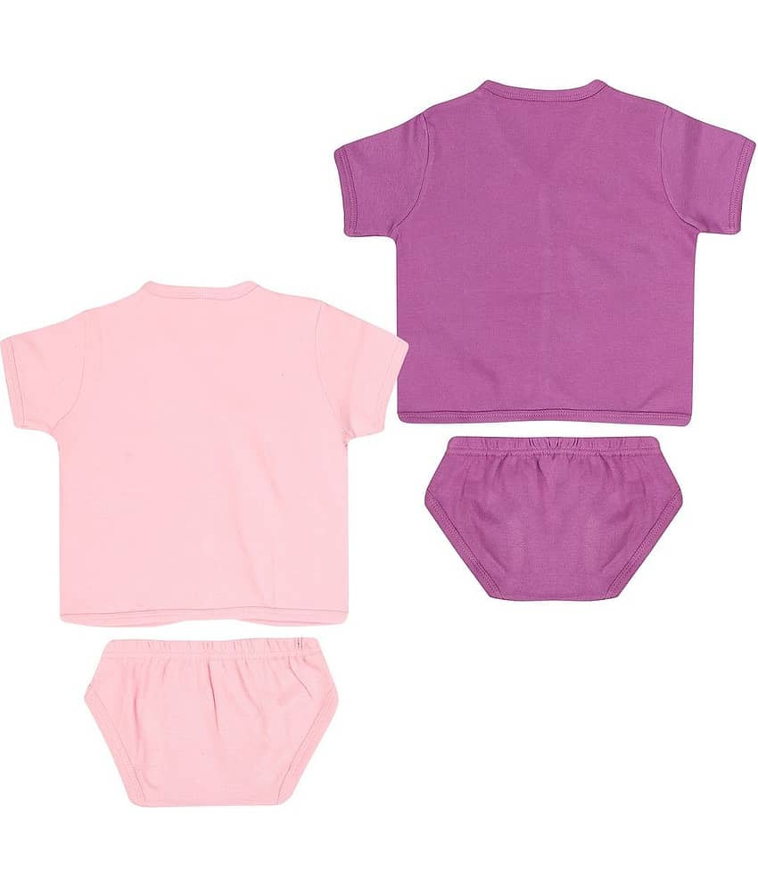 Dongli Pack of 2 Unisex for Baby 100% Cotton ( Multi )