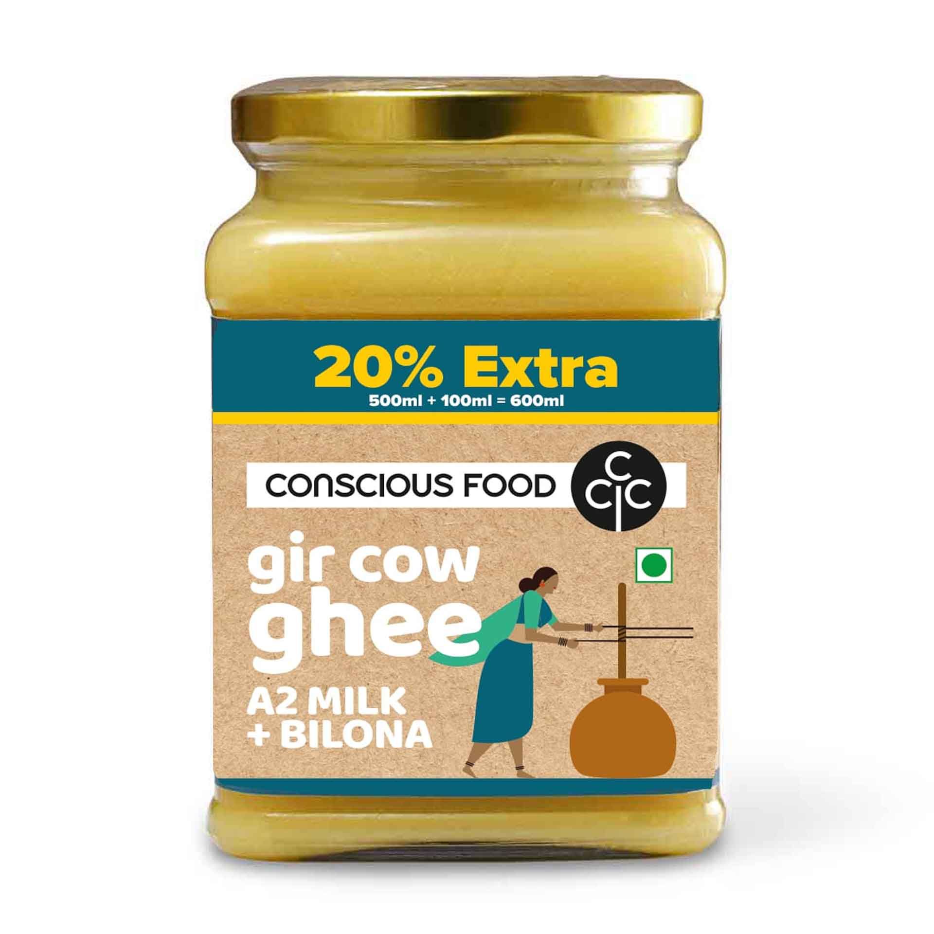 Conscious Food Gir Cow Ghee 500 Ml