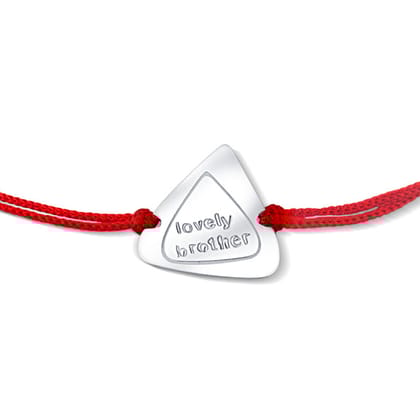 Lovely Brother - 925 Sterling Silver Rakhi for your brother