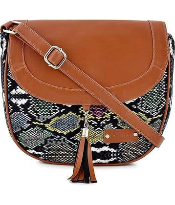 Lychee Bags Sling Bag Canvas Set of 1 ( Multicolor )