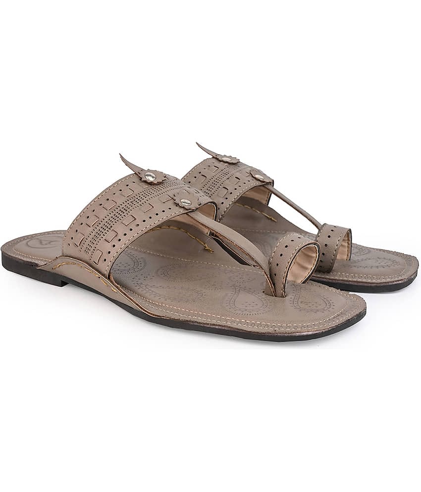 lues carlton Gray Men's Kolhapuris