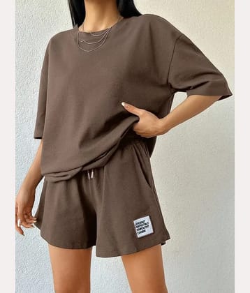 Christy World Women T-Shirt With Shorts Co-Ord Set ( Pink )