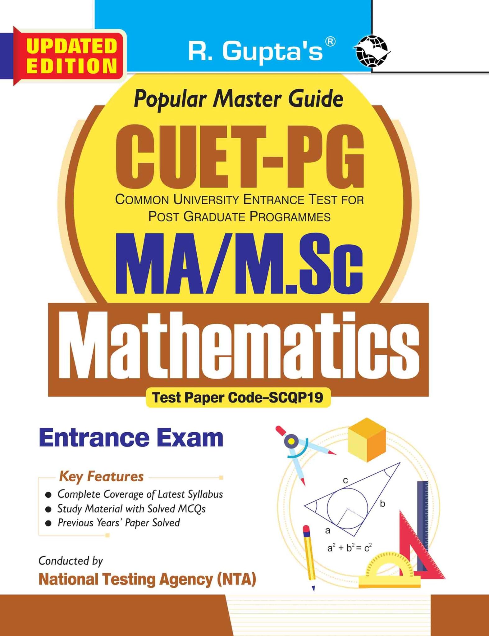 CUET-PG : MA/M.Sc/M.Sc B.Ed Mathematics Entrance Exam Guide [Paperback] [Oct 29, 2025] RPH Editorial Board