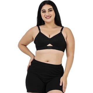 Nykkd Women's Cotton Non-Padded Wire Free Full Coverage Bra