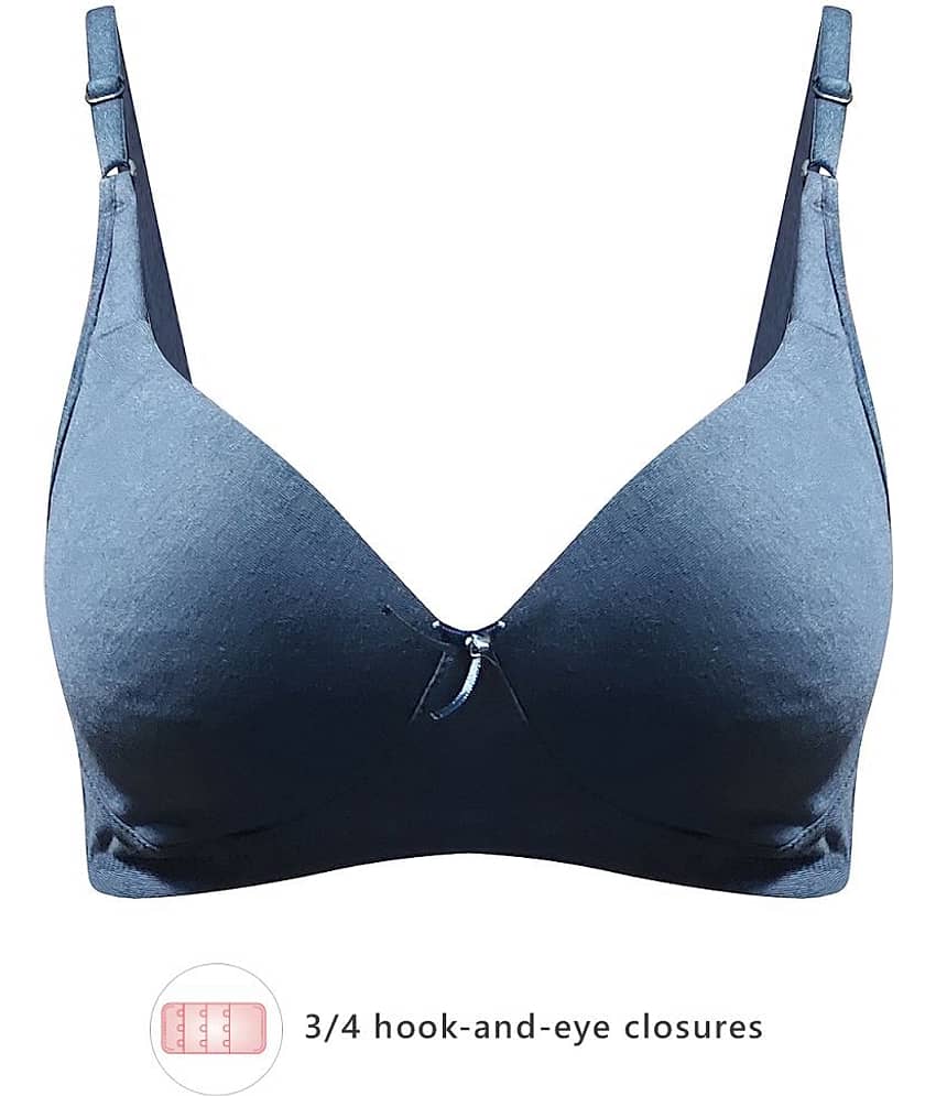 Clovia Cotton Everyday Bra - Blue