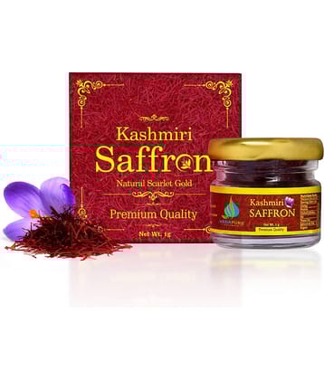 VedaPure Naturals Organic Saffron Pure Kashmir Kesar /Saffron-Highest Quality Saffron) 1 gm