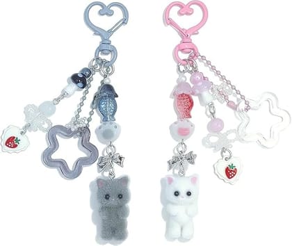 Cat's Elegant Bag Charms (Pack of 2)