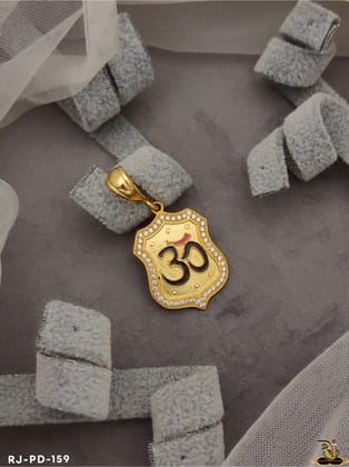Exclusive Dimond Om Logo Pendant PD-159