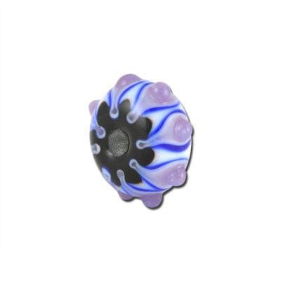 Beadwaala Handmade Fancy Lampwork Glass For Jewelry Making. (Roundel) SFL-249-Per Packet 25 Pcs / 10X18 MM