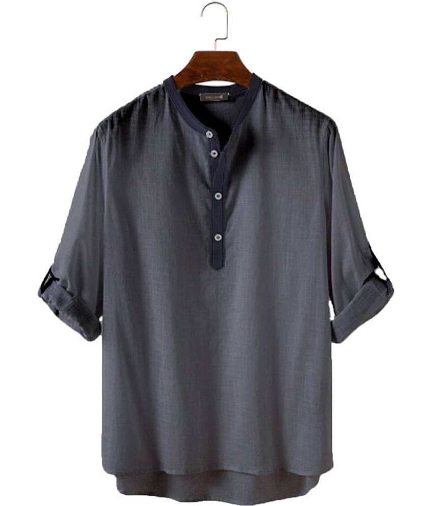 Vida Loca Grey Linen Kurta Single