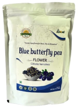 Blue Butterfly Pea Flower - 50 gm - 1- Pack