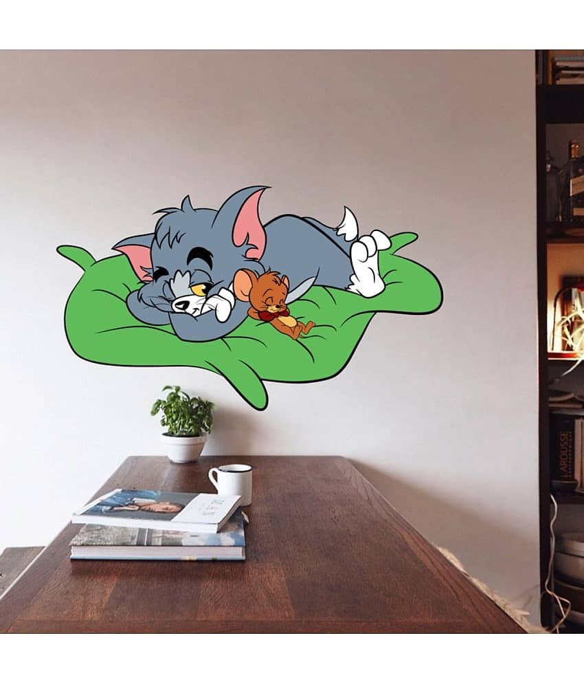 Decor Villa Sleeping tom and jerry Vinyl Wall Stickers