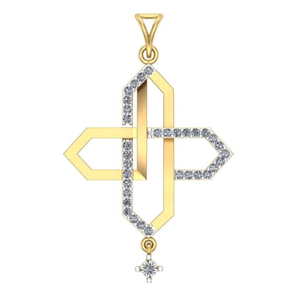 Senco Gold Awesome Sheen Diamond Pendant (1.5 gram / 0.18 Ct / HI-SI / 18K Yellow Gold)