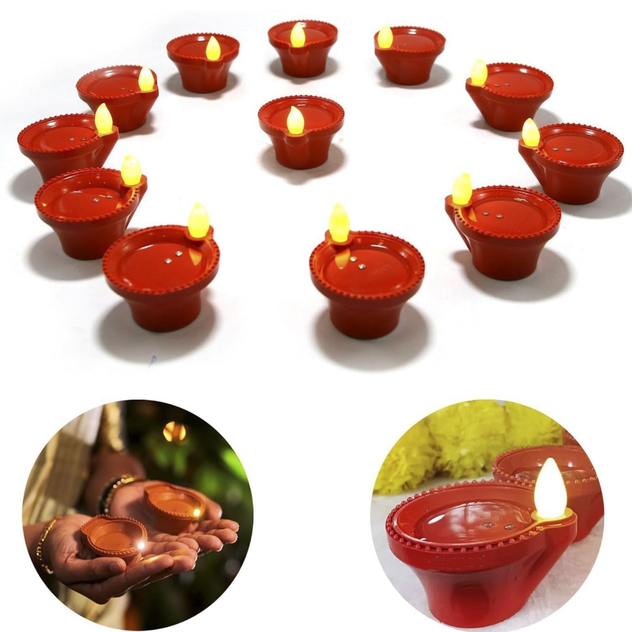LED Water Diya Set of 12