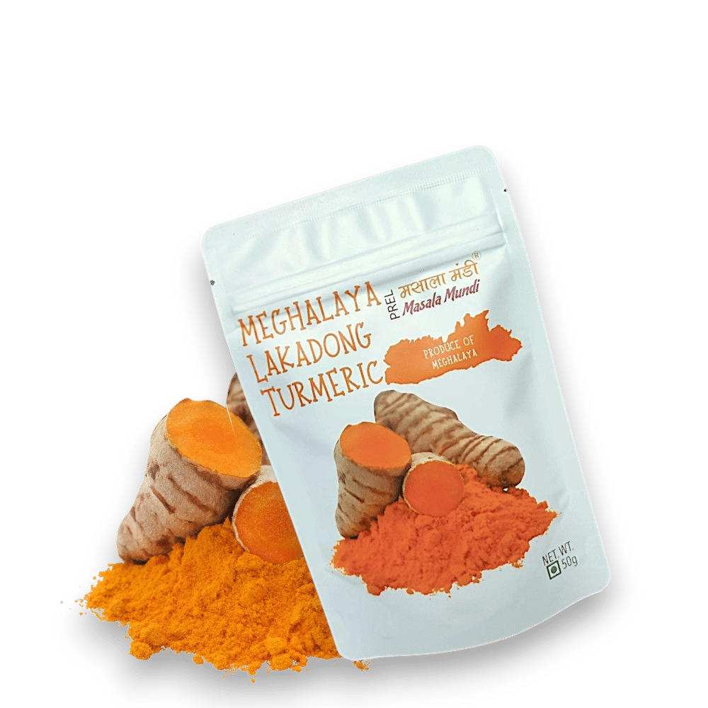 Masala Mundi Lakadong Turmeric Powder | Jaintia Hills Turmeric | Meghalaya | High Curcumin | Curcuma Longa | Haldi Powder | Lab Tested | 7%+ Curcumin | Turmeric Powder 50g (Pack of 1)