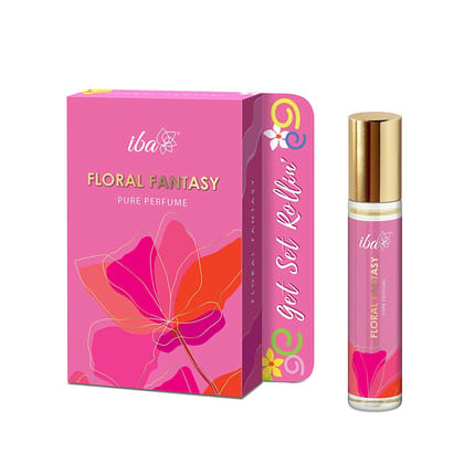 Iba Pure Perfume - Floral Fantasy 10 ml, Premium Long Lasting Fruity, Floral and Woody Fragrance for Women | Alcohol Free Iba Pure Perfume - Floral Fantasy 10 ml, Premium Long Lasting Fruity, Floral and Woody Fragrance for Women | Alcohol Free - 10 ml (P