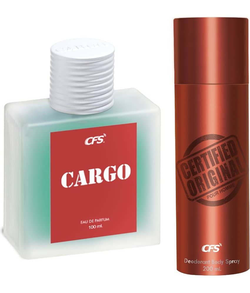 CFS Cargo Blue EDP Long Lasting Perfume & Certified Brown Deodorant Body Spray