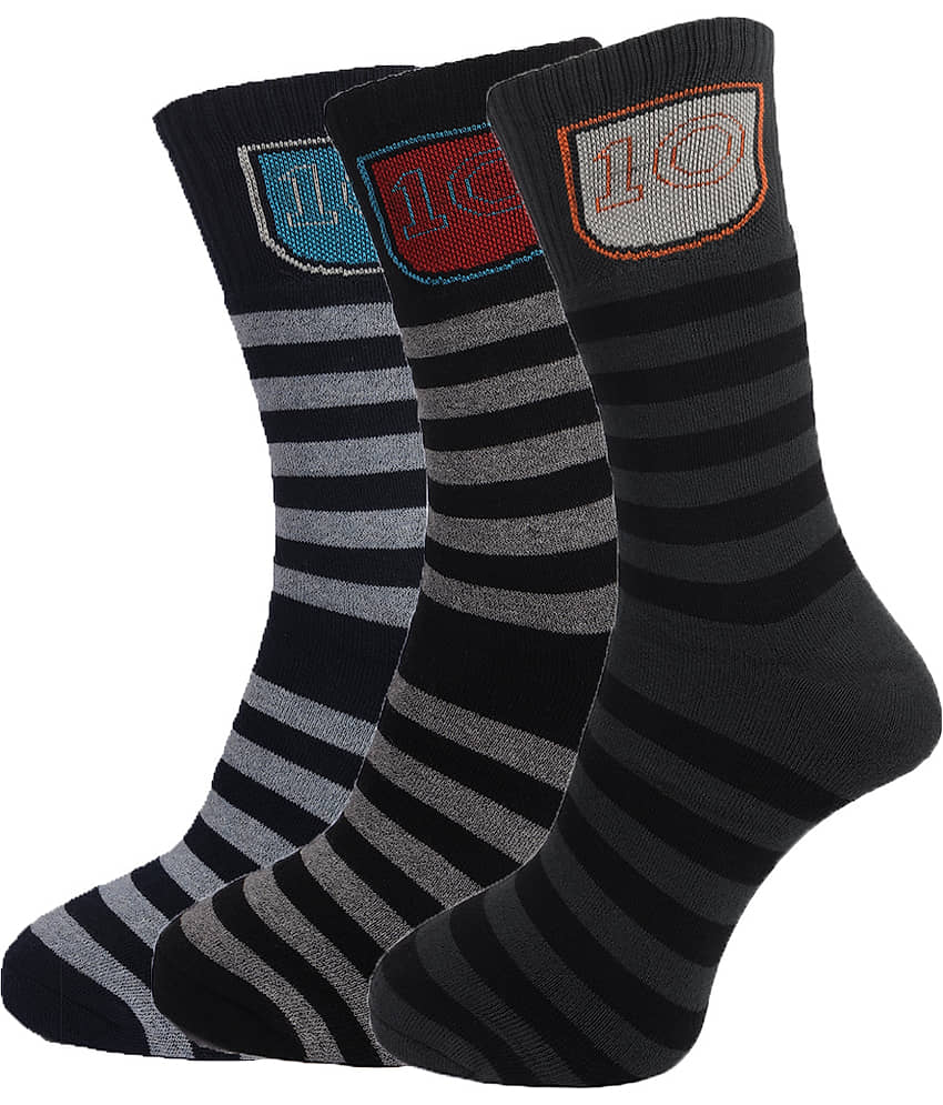 Dollar Socks Multi Casual Full Length Socks Pack of 3