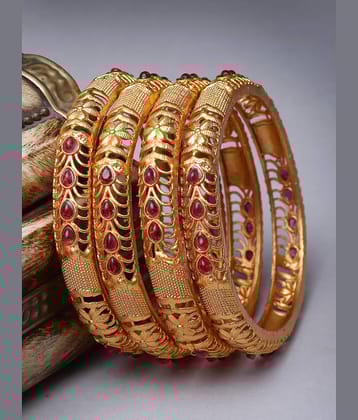 Sukkhi Gold Bangle Set ( Pack of 4 )