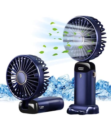 CHARKEE USB Fan Assorted Pack of Pack of 1 Rechargeable Mini Portable Digital Hand Fan