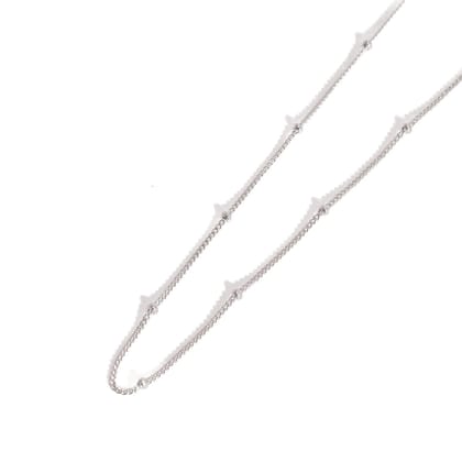 Beaded Cuban | 925 Silver chain for Pendant-18"